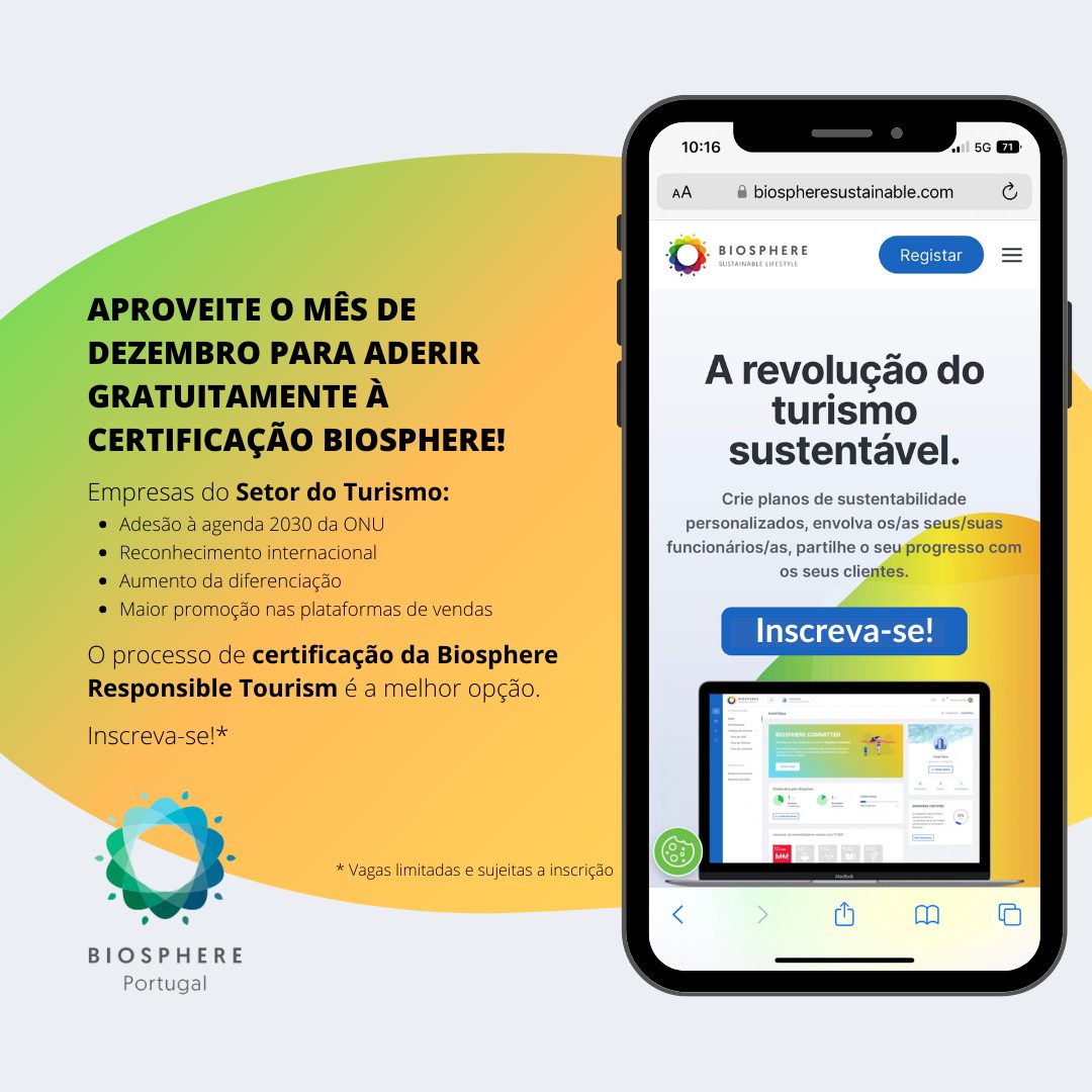 Imagem não disponível sobre: Certificação Biosphere | 14 dezembro | 15h30 | Sessão de esclarecimento